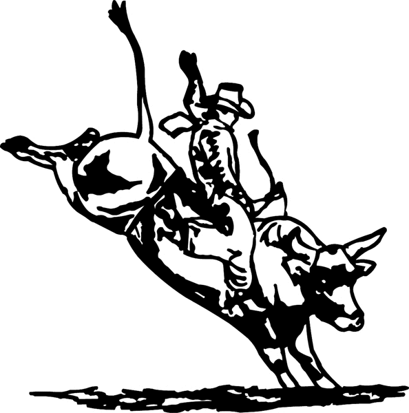 Bull Rider Drawing at GetDrawings | Free download