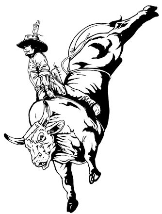 Bull Rider Drawing at GetDrawings | Free download