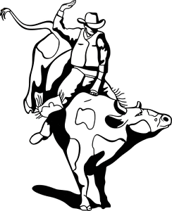 Bull Riding Drawing at GetDrawings | Free download