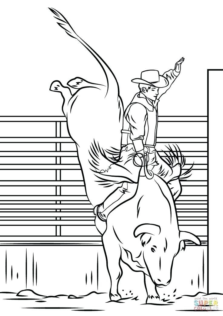 736x1041 Rodeo Coloring Pages