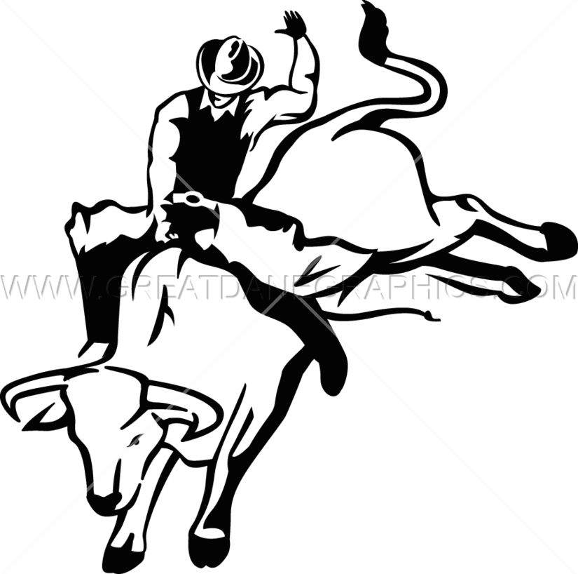 825x818 Bull Riding Production Ready Artwork For T Shirt Printing