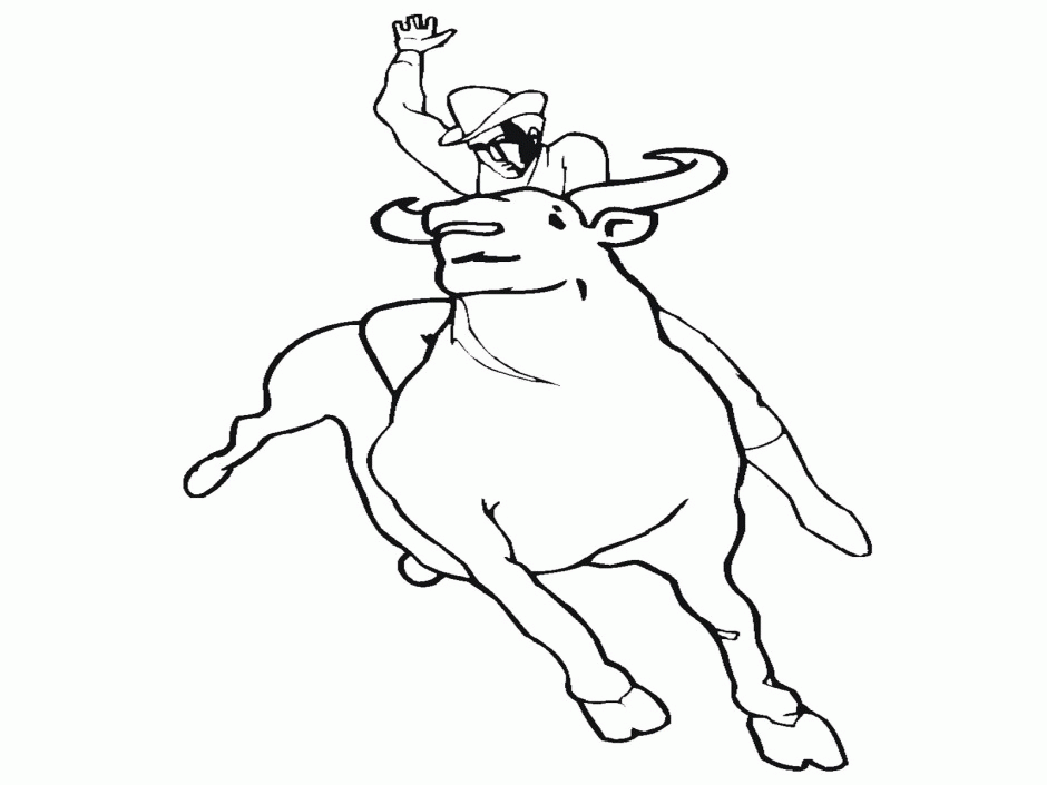 Bull Riding Drawing at GetDrawings | Free download