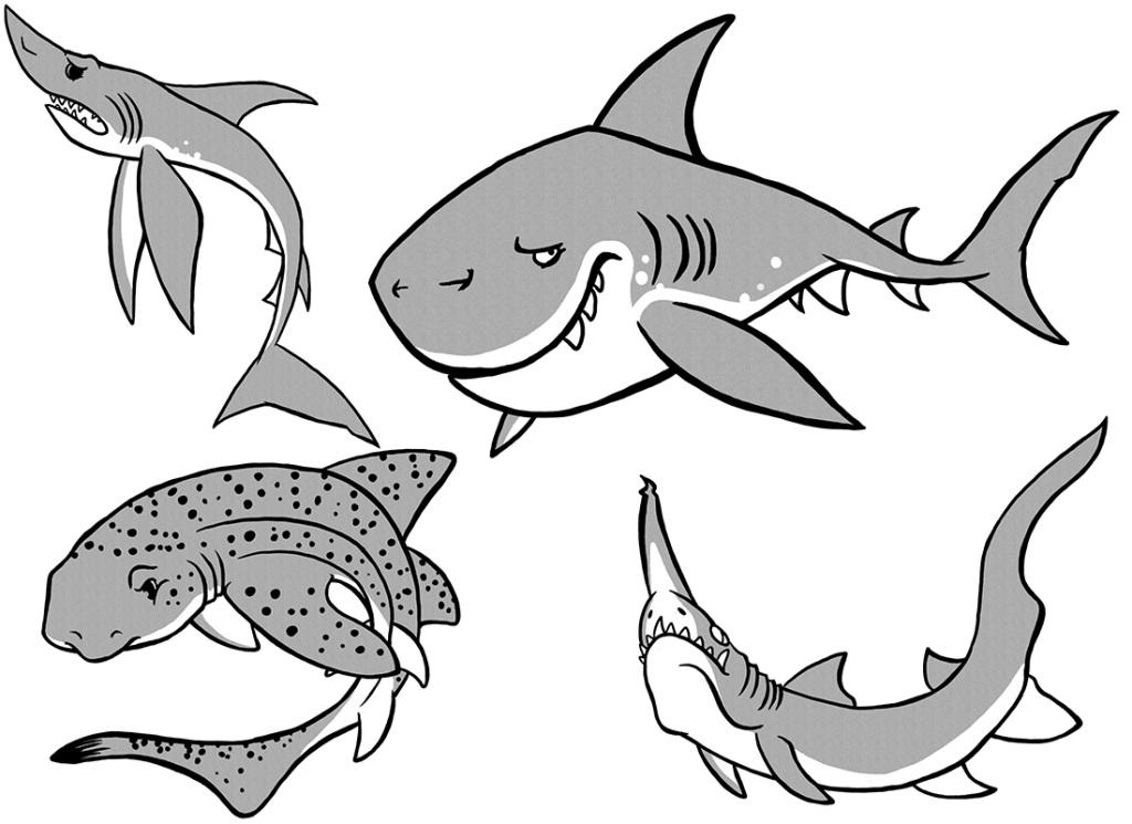 1024x745 Bull Shark Coloring Pages Fitfru Style Free Printable Shark