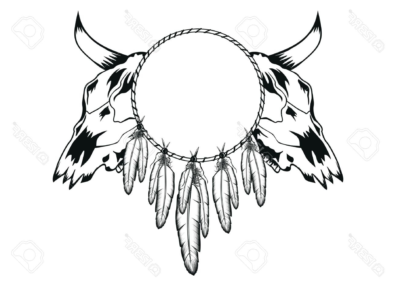 1300x937 Indian Bull Skull Tattoo Bull Skull Images Stock Pictures. Royalty