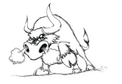 400x278 Bull Skull Drawings With Pistols Sketch Of Bull Picture