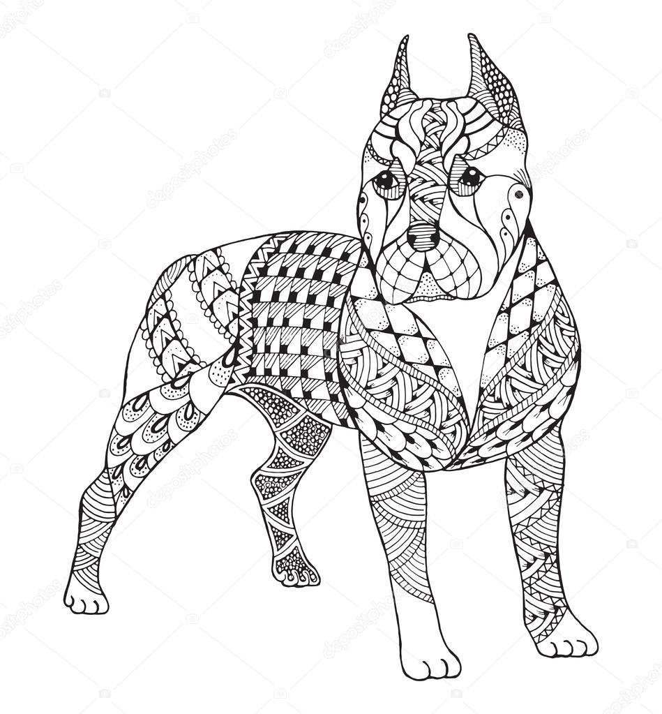 949x1023 American Pit Bull Terrier Stock Vectors, Royalty Free American Pit