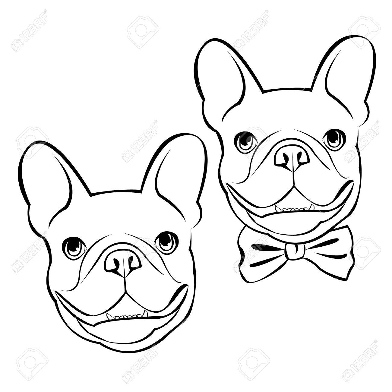 1300x1300 Bulldog, Dog, Animal, French, Vector, Illustration, Pet, Breed