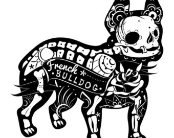 340x270 Bulldog Sugar Skull Etsy