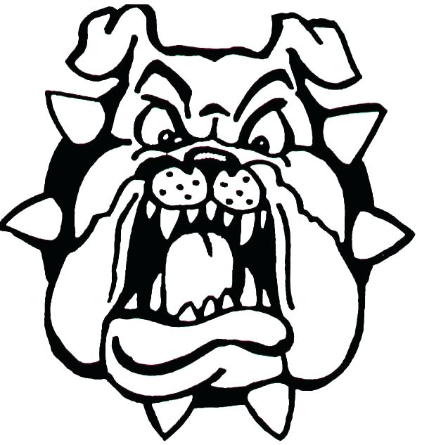 600x633 Georgia Bulldogs Coloring Pages Bulldog Drawings Mascot Car