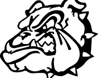 340x270 Mean Bulldog Head 5 Inch Vinyl Decal