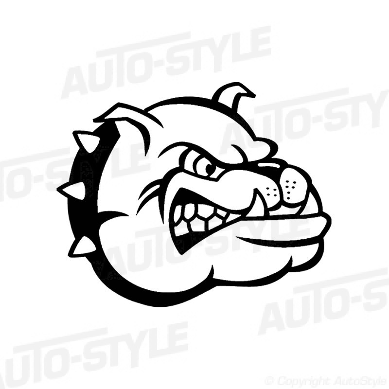 800x800 Sticker Bulldog Head