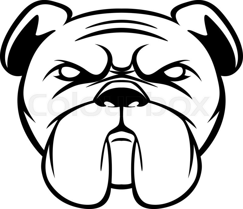800x689 Bulldog Head Symbol Illustration Stock Vector Colourbox