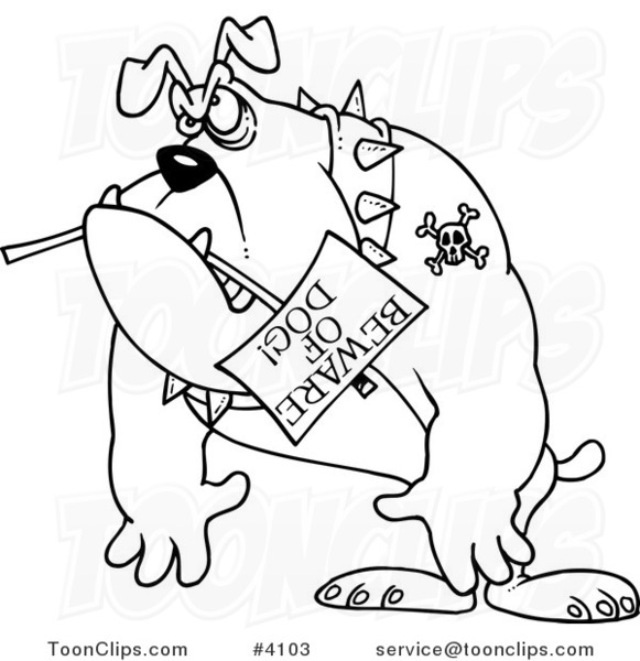 581x600 Cartoon Blacknd White Line Drawing Of Bulldog Carrying