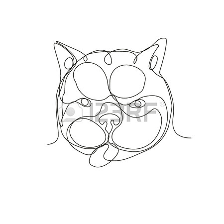 450x450 319 Line Drawing Of A Bulldog Stock Vector Illustration