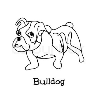320x320 Line Art Of French Bulldog With Three Difference Of Face Stock