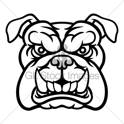 500x500 Bulldog Mean Sports Mascot Gl Stock Images