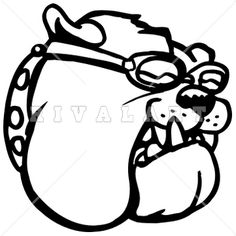 236x236 Bulldog Swimming Clipart