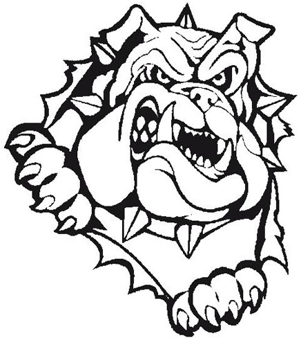 436x488 Clipart Of A Bulldog