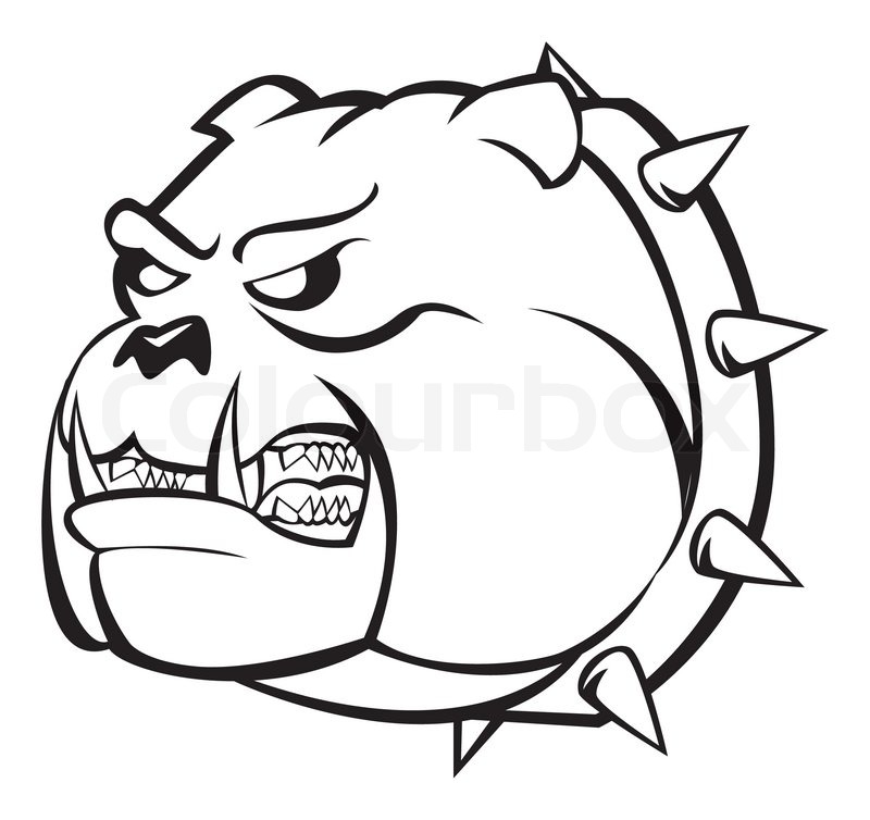 800x754 Bulldog Angry Stock Vector Colourbox