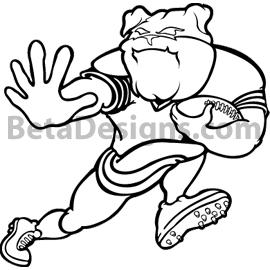 270x270 Football Playing Bulldogs Clipart