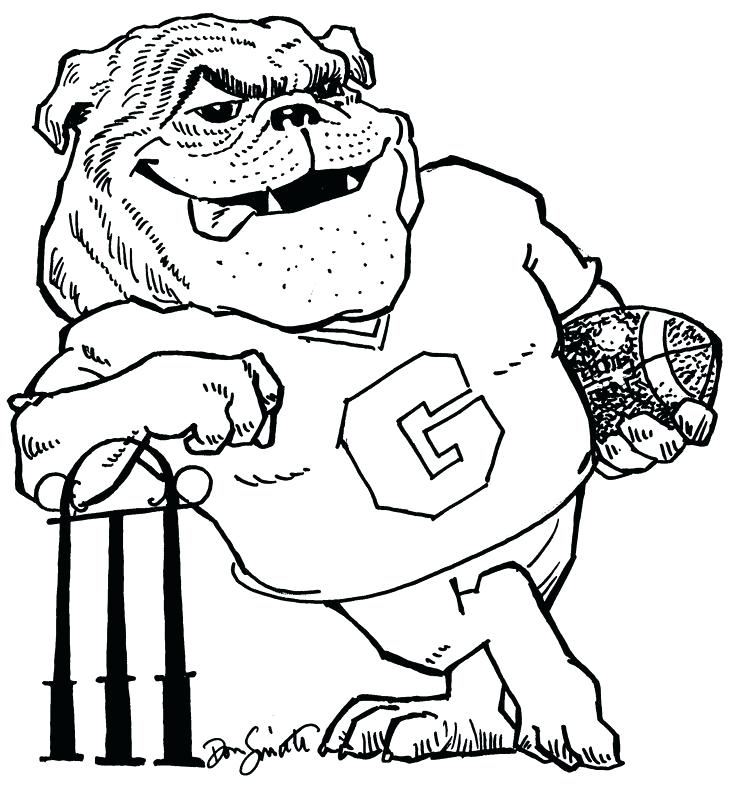 736x787 Georgia Bulldogs Coloring Pages 8313