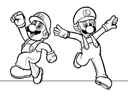 440x330 Super Mario Coloring Page Murs