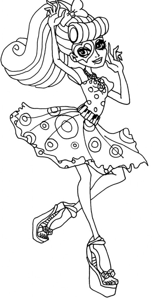 524x1024 Coloring Pages Monsters High Monster High