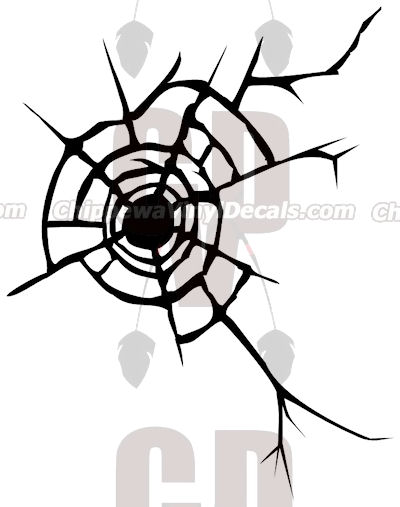 400x507 Spider Cracked Bullet Hole Bb1048