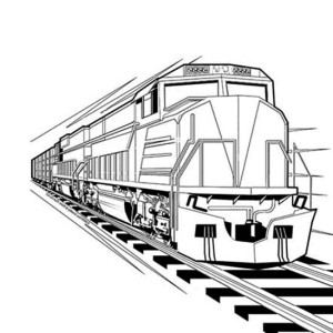 300x300 Train Picture From Top View Coloring Page Color Luna
