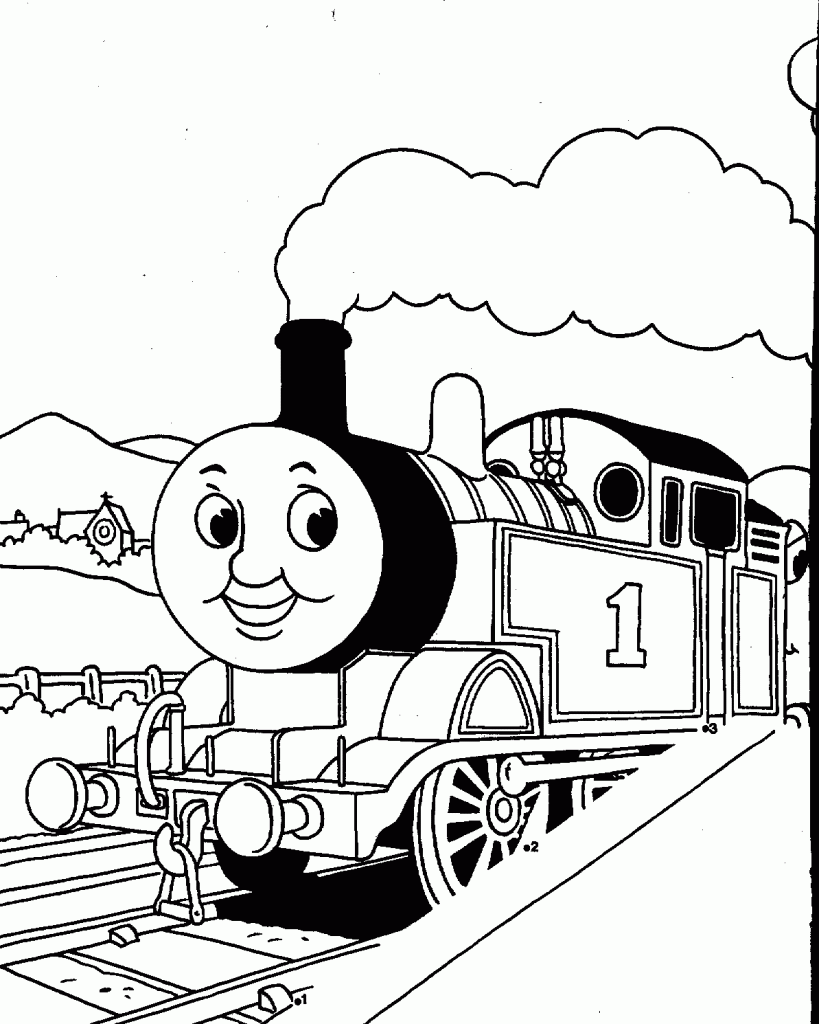 819x1024 Number 1 Smiley Train Coloring Pages For Kids 2014