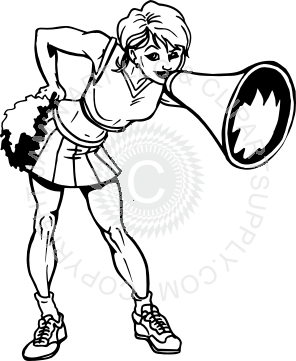 296x361 With Bullhorn In Black And White