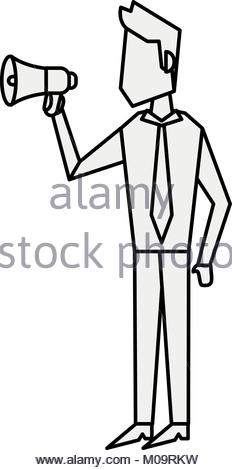 232x470 Businessman With Bullhorn Stock Vector Art Amp Illustration, Vector