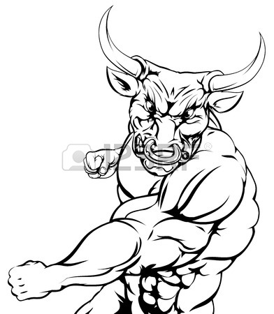 392x450 A Drawing Of A Very Angry Looking Red Bull Mascot Face Royalty