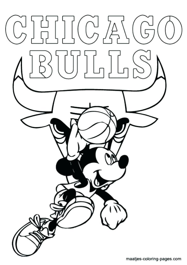 723x1024 Coloring Pages Bulls Logo Nba Team Murs