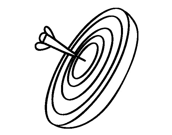 600x470 Bullseye Coloring Page