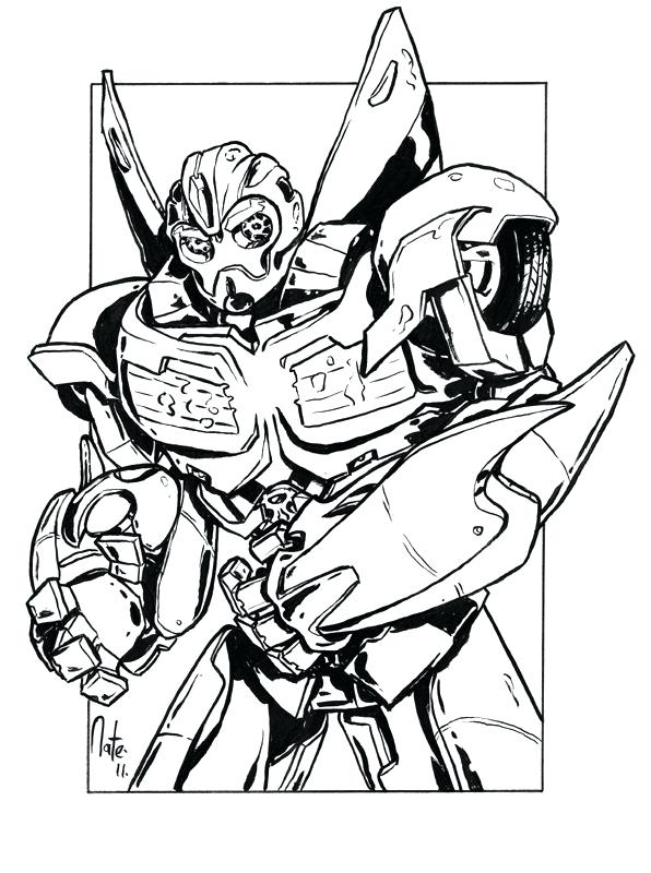 596x800 Bumblebee Transformer Coloring Page