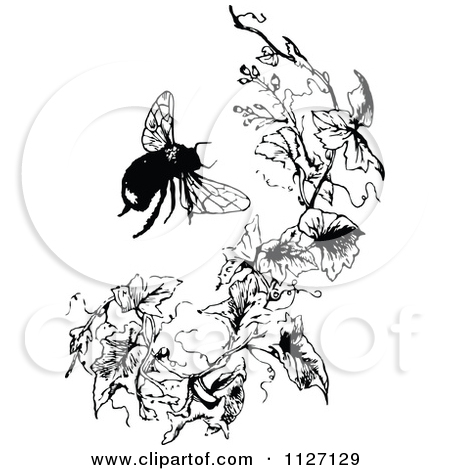450x470 Vintage Bee Clipart