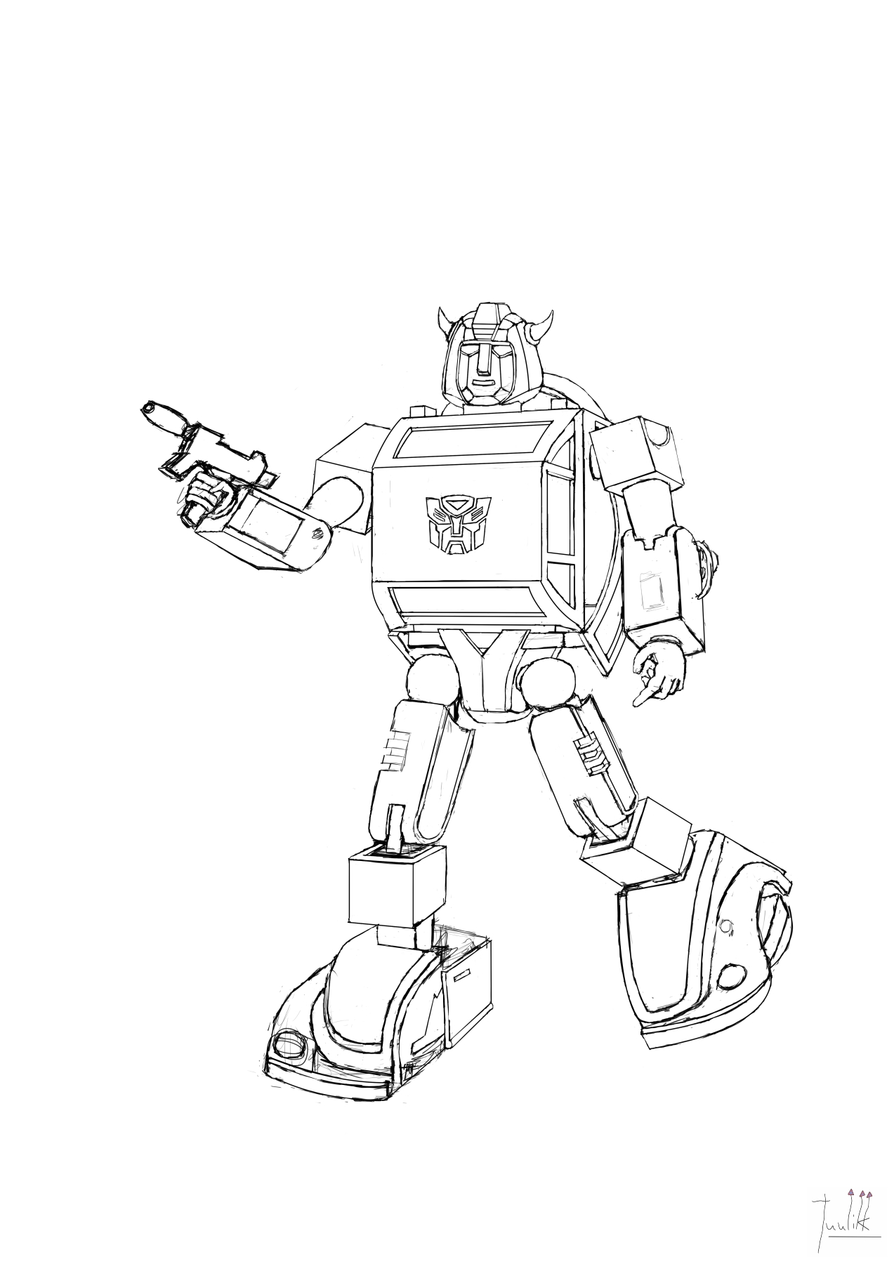 1273x1800 Working On A Bumblebee Drawing 2