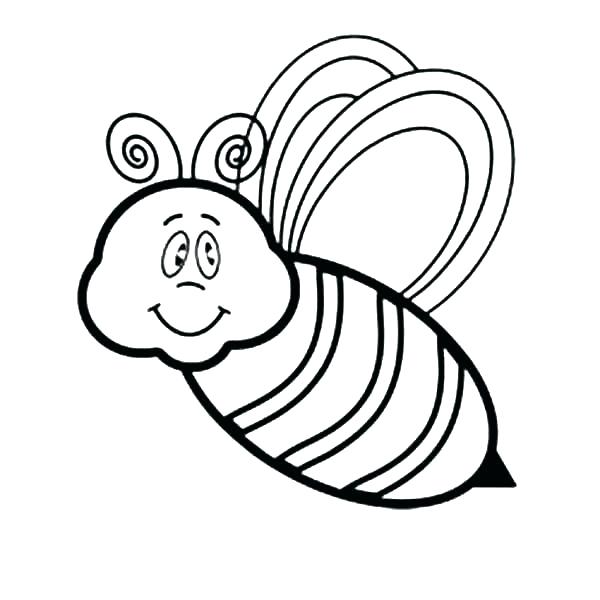 600x600 Honey Bee Coloring Page
