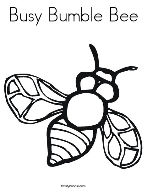 468x605 Busy Bumble Bee Coloring Page