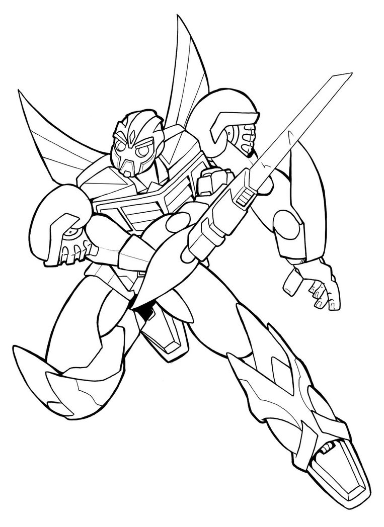 763x1048 Quickblade Bumblebee Lineart By Machsabre