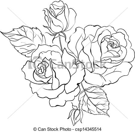 450x438 Rose Outline Clip Art , Stock Clip Art Icon, Stock Clipart Icons