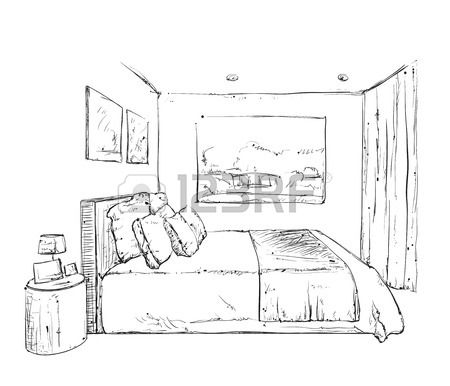 450x386 Kids Bunk Bed Doodle Style Sketch Illustration Royalty Free