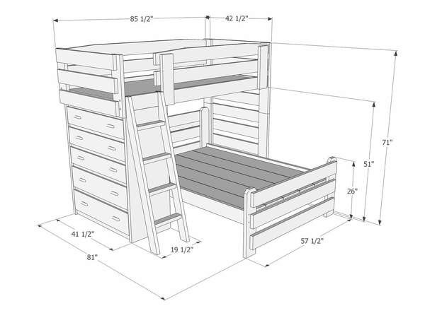 Bunk Bed Drawing at GetDrawings | Free download