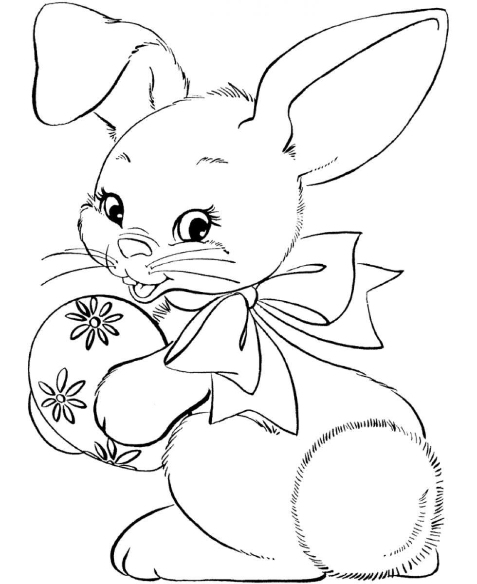 980x1200 Coloring Book Easter Bunny Face Page Cartoon Baby Pages Hd Image