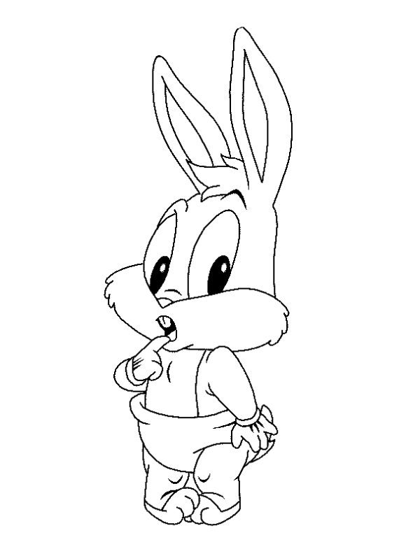 580x765 Pictures Of Looney Tunes Coloring Pages Baby Bugs Bunny Cartoon