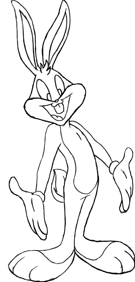 469x975 How To Draw Bugs Bunny