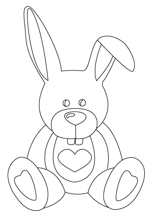 300x425 Valentine's Day Bunny Drawing Childrens Drawings