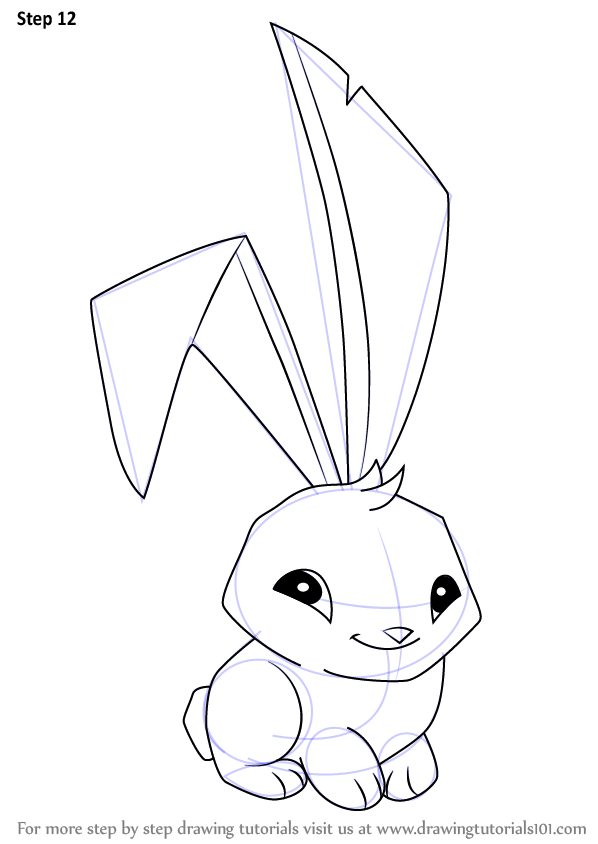 598x844 Learn How To Draw Bunny From Animal Jam (Animal Jam) Step By Step