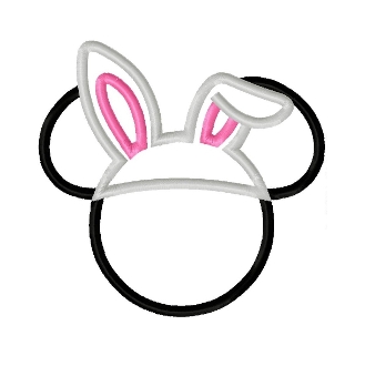 329x330 Mr Mouse Bunny Ears Applique